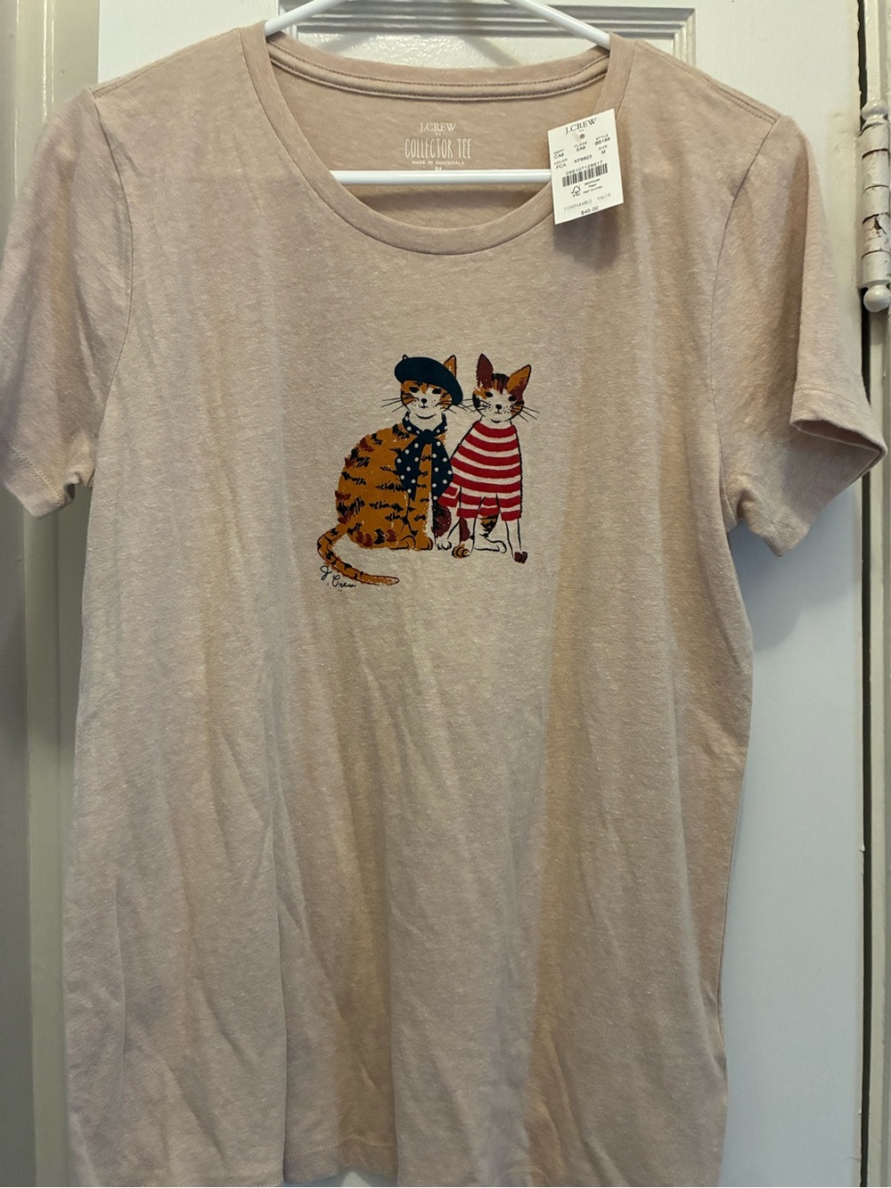 J. Crew Factory French Cats Graphic T-Shirt Size Medium